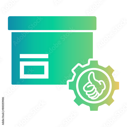 quality control Gradient icon