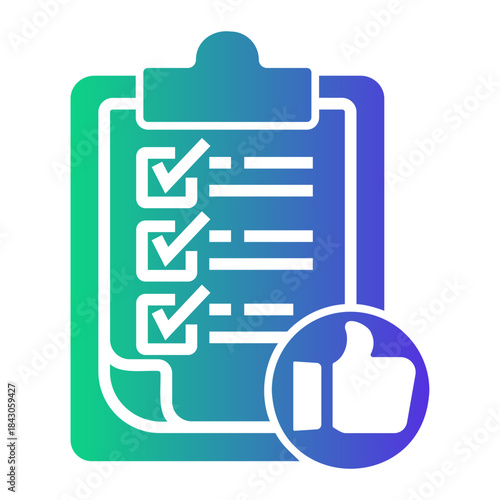 quality control Gradient icon