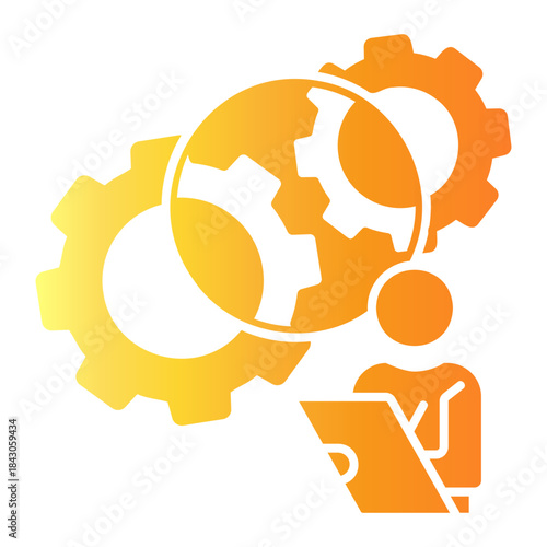 quality control Gradient icon