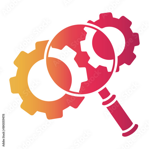 quality control Gradient icon