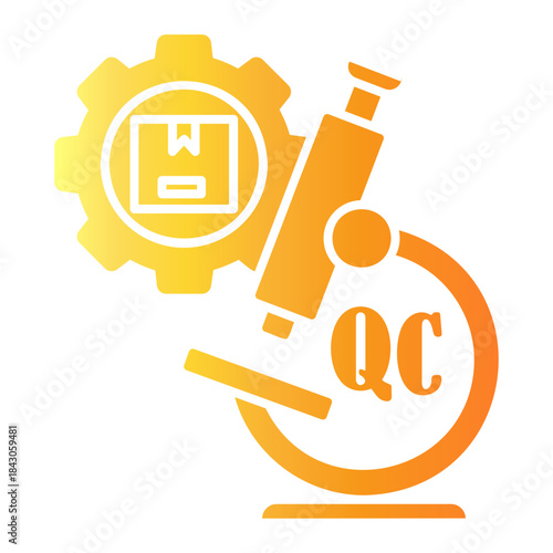 quality control Gradient icon