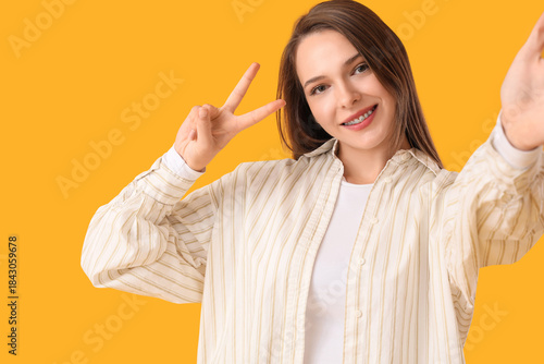 Beautiful happy young woman...