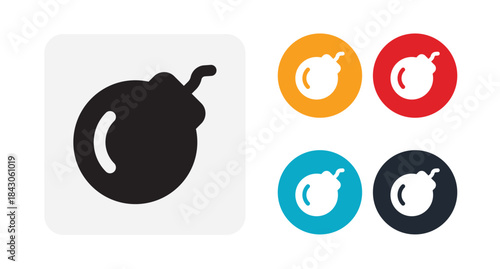 Bomb icon illustration isolated vector sign symbol