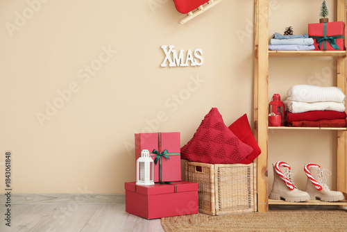 Interior of festive hallway...