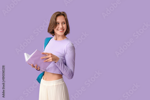 Beautiful female student wi...