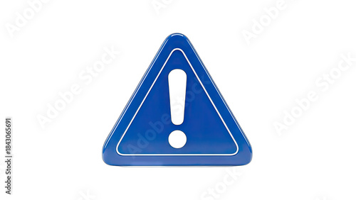 Free Download Blue Warning Sign Isolated on White Background - GFXLoad