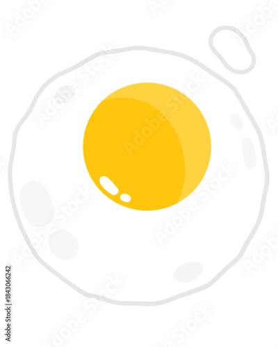 fried egg vector illustration food element