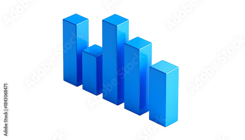 Isometric view of a 3D blue bar graph on a black background Free Download Isometric view of a 3D blue bar graph on a black background - GFXLoad