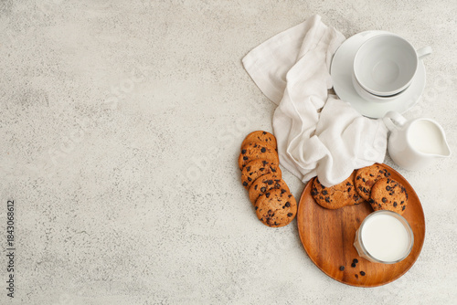 Wooden plate of sweet cooki...