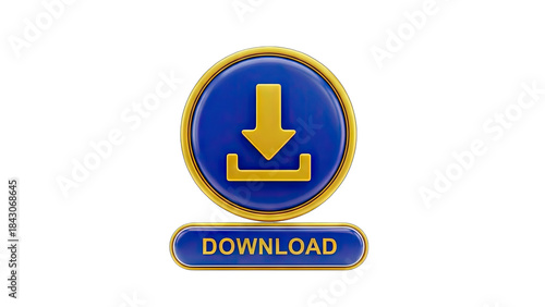 Free Download Download Button Icon: Downloading Digital Content - GFXLoad