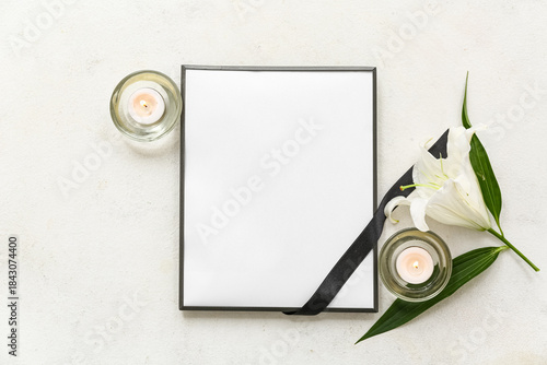 Blank funeral frame, burnin...