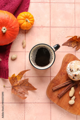 Composition with cup of aro...