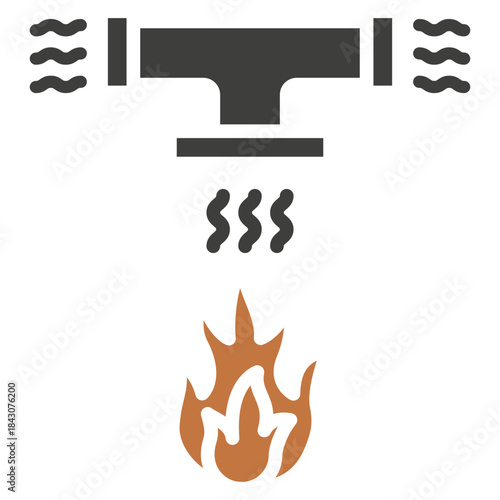 Air Blower Dual Tone Icon Mini Illustration, Use For Modern Concept, Print, Ui, Ux Kit, Web And App Development. Vector Related To Firefighter, Rescue And More
