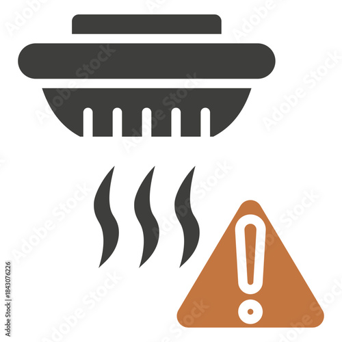 Smoke Detector Dual Tone Icon Mini Illustration, Use For Modern Concept, Print, Ui, Ux Kit, Web And App Development. Vector Related To Firefighter, Rescue And More