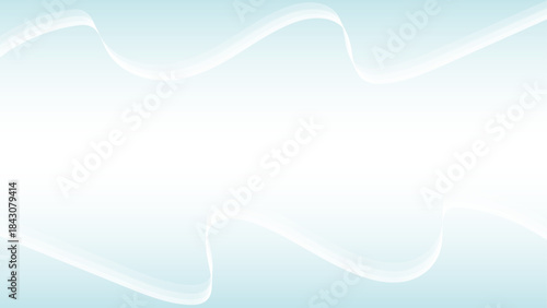 Blue gradient abstract background with white ribbon frame
