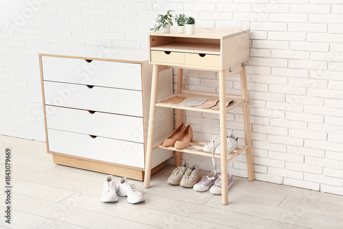 Shoe rack with stylish shoe...