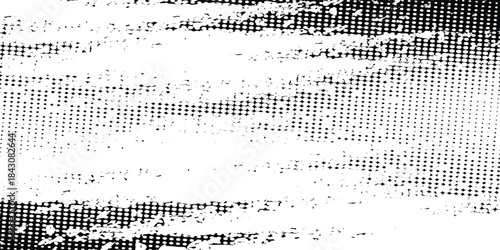 Black brush strokes and dots. Creative brush strokes isolated on a white background, freehand drawing. Uneven strokes with jagged edges. Vector illustration.