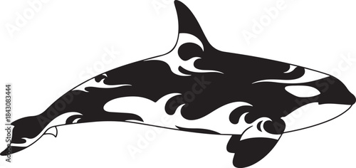 A bold and clean collection of ocean marine animal silhouettes featuring iconic sea creatures