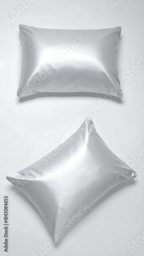 Two light gray pillows