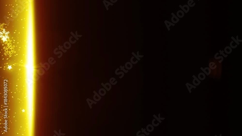 A festive Christmas transition with glowing lights and soft snowfall revealing the next holiday scene.