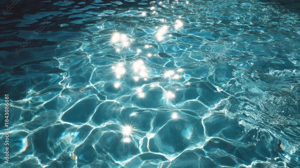 Fototapeta premium Sunlit water surface with rippled patterns. AI generated