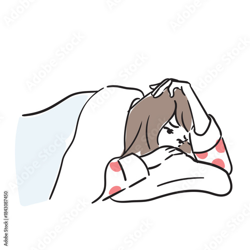 落ち込んでいる若い女性