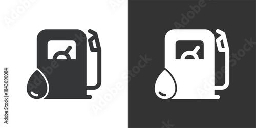 Gas Station icon. Solid glyph series icon