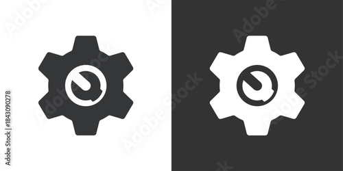 Transmission Settings icon. Solid glyph series icon