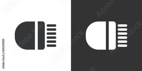 Headlight Low Beam icon. Solid glyph series icon