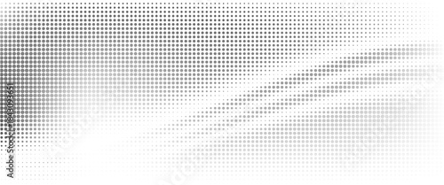 Dotted halftone gradient texture. Fading polka dot background. Repeated dots gradation pattern background. Black vanishing comic pop art overlay backdrop.