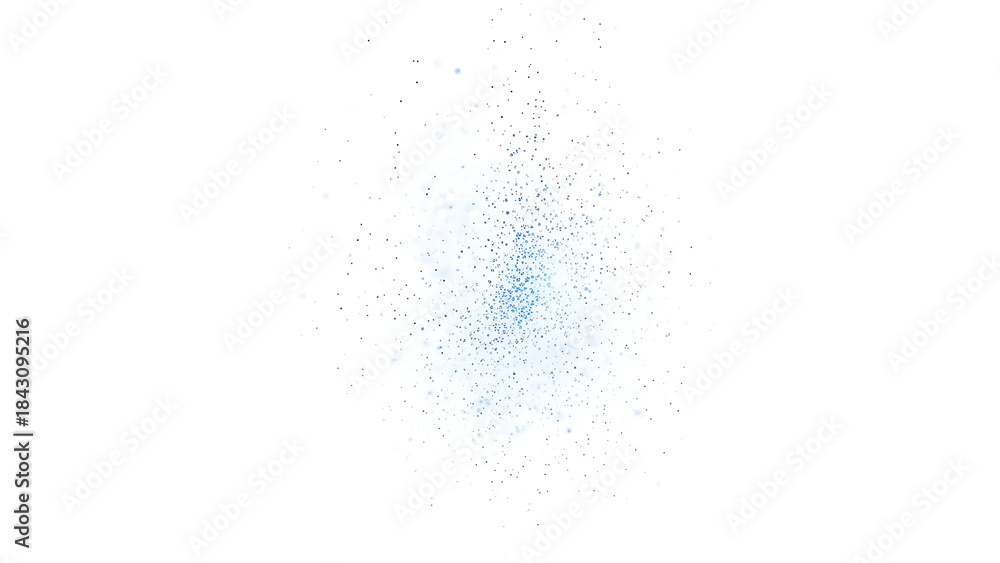 Obraz premium Delicate light blue abstract burst of fine powder particles, creating a soft and airy dispersed texture, perfect for background elements or subtle design accents