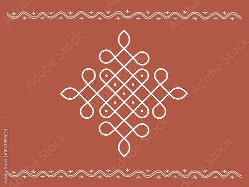 Intricate Mandala Ornament. Sacred Indian Geometric Pattern for Diwali, Holi, Wedding Decoration, Henna Art Inspiration, Textile and Surface Design.