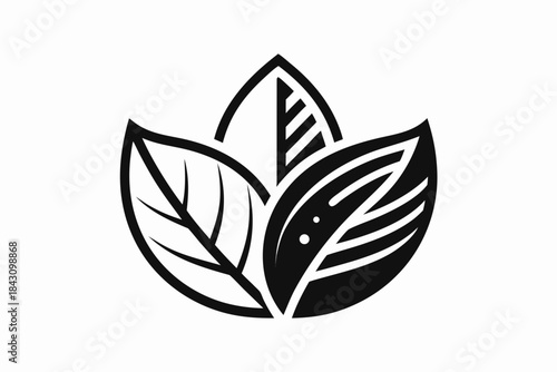 leaf pair dew drop nature icon