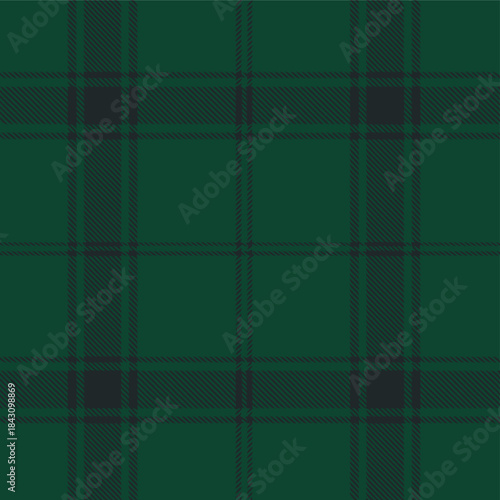 Beautiful Classic Green Plaid Pattern, a seamless vector background featuring traditional tartan checks ideal for fabric design