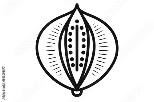 seed pod outline agriculture farming icon
