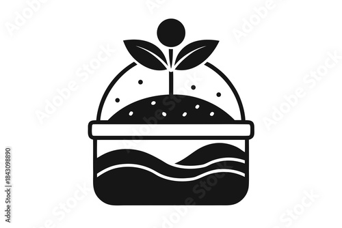 seed soil compost agriculture icon