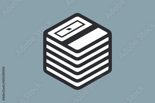 vertical offset card stack
