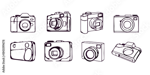 vector illustration of a digital camera