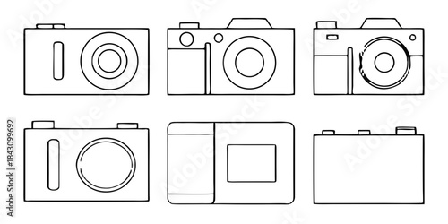vector illustration of Assorted Camera Icons