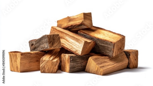 Wallpaper Mural Stack of firewood on white background. Artificial intelligence image Torontodigital.ca
