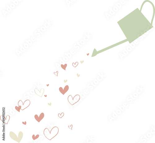 愛情を注ぐイメージイラスト