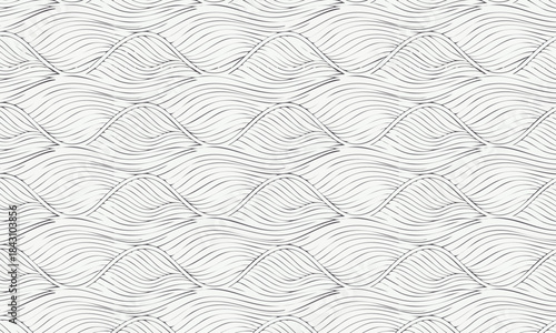 Organic Leaf and Seed Vector Texture, Simple Monoline Sketch Nature Wallpaper Design