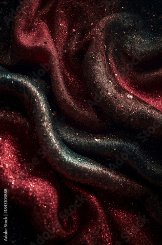 Wallpaper Mural シルクとベルベットの質感を合わせたような重厚感あるホリデーシーズン向け布地背景. 生成AI Torontodigital.ca