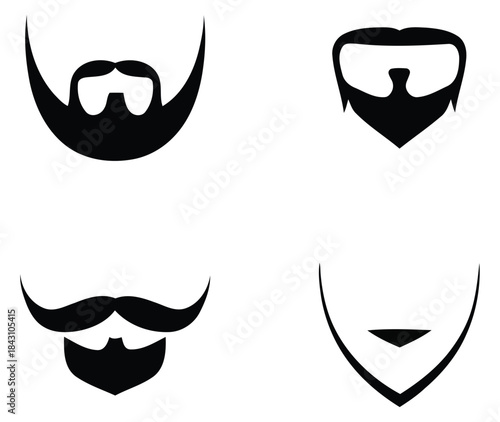 Collection of stylish and fun mustaches in various shapes and sizes