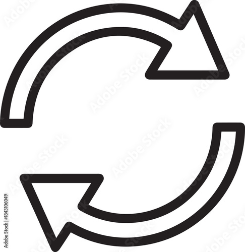 Vector black arrow icon isolated on white background for web and communication design