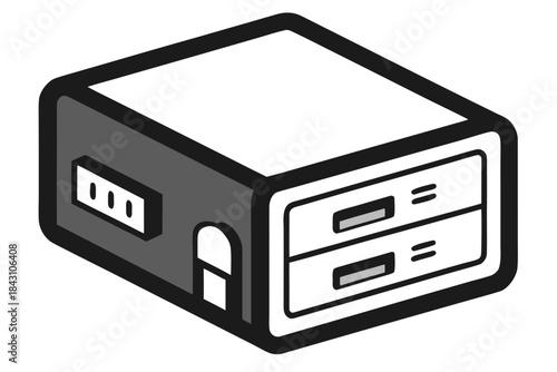server drawer with usb port icon