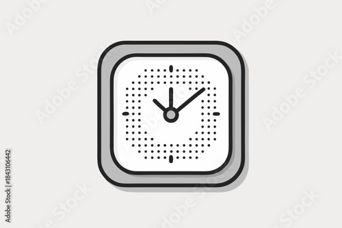 square wall clock rounded corners icon