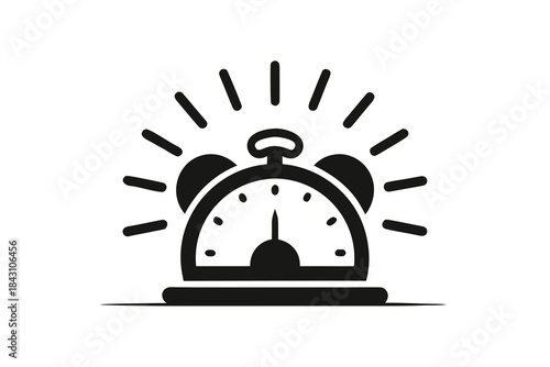 sunrise alarm with rising sun icon