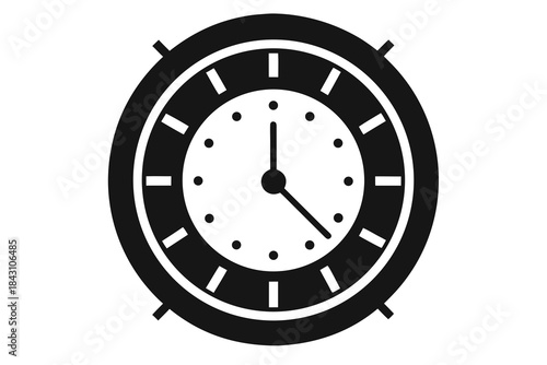 wall clock with tick marks icon