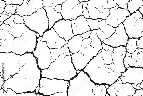 Soil Cracked ground illustration with transparent background. Broken window shattered glassy surface and break windshield glass texture silhouette. Eps 10